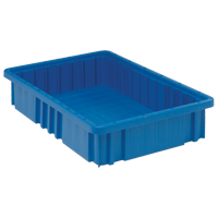 Contenants Divider Box, Plastique, 16,5" la x 10,9" p x 3,5" h, Bleu Sécurité Médic