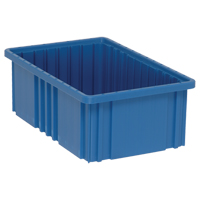 Divider Box&reg; Containers, Plastic, 16.5" W x 10.9" D x 6" H, Blue Sécurité Médic