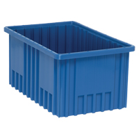 Contenants Divider Box, Plastique, 16,5" la x 10,9" p x 8" h, Bleu Sécurité Médic
