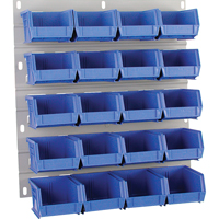 Hanging Panel, 20 Bins, 18" W x 1" D x 19" H Sécurité Médic