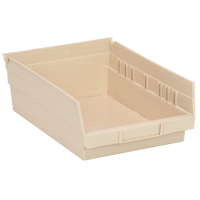Economy Shelf Bin, 8-3/8" W x 4" H x 11-5/8" D, Ivory Sécurité Médic