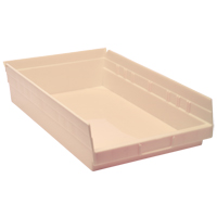 Economy Shelf Bin, 11-1/8" W x 4" H x 17-7/8" D, Ivory Sécurité Médic