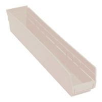 Economy Shelf Bin, 4-1/8" W x 4" H x 23-5/8" D, Ivory Sécurité Médic