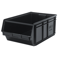 MAGNUM Bin, 11-7/8" H x 18-3/8" W x 29" D, 150 lbs. Capacity, Black Sécurité Médic