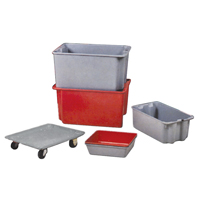 Stack-N-Nest&reg; Plexton Containers, 20.1" W x 42.5" D x 14.1" H, Grey Sécurité Médic