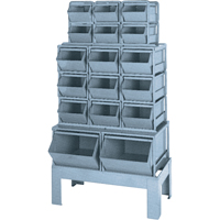 Pre-Engineered Bin Combination, 1000 lbs. Cap., 33-1/2" W x 19 1/2" D x 54-1/4" H, Blue Sécurité Médic