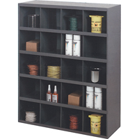 Storage Bin Cabinets, Steel, 20 Drawers, 33-3/4" x 12" x 42", Grey Sécurité Médic