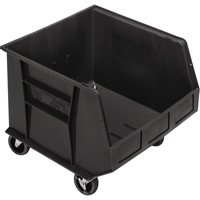 Mobile Bin, 14" H x 16-1/2" W x 18" D, 75 lbs. Capacity, Black Sécurité Médic