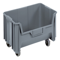 Mobile Giant Stack Container, 12-7/16" H x 19-7/8" W x 15-1/4" D, 250 lbs. Capacity, Grey Sécurité Médic