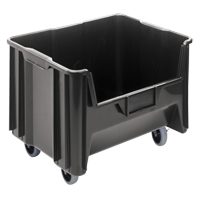 Mobile Giant Stack Container, 12-7/16" H x 19-7/8" W x 15-1/4" D, 250 lbs. Capacity, Black Sécurité Médic