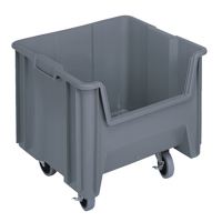 Mobile Giant Stack Container, 12-1/2" H x 16-1/2" W x 17-1/2" D, 250 lbs. Capacity, Grey Sécurité Médic