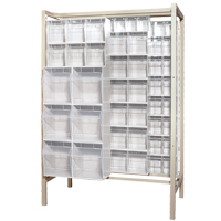 Syst&egrave;me de stockage &agrave; glissi&egrave;re &agrave; bacs basculants autonome, 51-1/4" la x 26" p x 77" h, 101 tiroirs Sécurité Médic