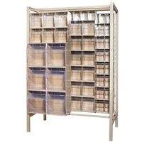 Syst&egrave;me de stockage &agrave; glissi&egrave;re &agrave; bacs basculants autonome, 51-1/4" la x 26" p x 77" h, 101 tiroirs Sécurité Médic