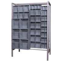 Syst&egrave;me de stockage &agrave; glissi&egrave;re &agrave; bacs basculants autonome, 51-1/4" la x 26" p x 77" h, 101 tiroirs Sécurité Médic