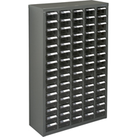 Casiers pour pi&egrave;ces KPC-600, Acier galvanis&eacute;, 75 tiroirs, 23-1/10" x 8-7/10" x 36-9/10", Gris Sécurité Médic