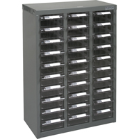 Casiers pour pi&egrave;ces KPC-700, Acier galvanis&eacute;, 30 tiroirs, 17-1/2" x 8-7/10" x 25-3/10", Gris Sécurité Médic