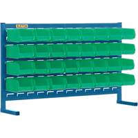 Louvered Rack with Bins, 32 Bins, 36" W x 8-1/4" D x 22" H Sécurité Médic