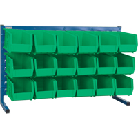 Louvered Rack with Bins, 18 Bins, 36" W x 8-1/4" D x 22" H Sécurité Médic