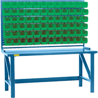 Louvered Rack with Bins, 36 Bins, 72" W x 15" D x 40" H Sécurité Médic