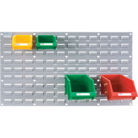 Metal Louvered Panel Bin Support Rack, 32 Bins, 36" W x 1/8" D x 19" H Sécurité Médic