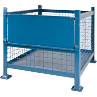 Bulk Stacking Containers, 34.5" W x 40.5" D x 30" H, 3000 lbs. Capacity Sécurité Médic