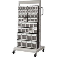 Servante mobile de bacs &agrave; plateaux inclinables, &agrave; un c&ocirc;t&eacute;, 46 bacs, 26-1/4" la x 22" p x 57-1/2" h Sécurité Médic