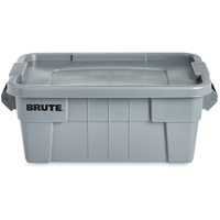 Brute Storage Tote with Lid, 27.88” D x 16.5” W x 10.7" H, 112 llbs. Capacity, Grey Sécurité Médic