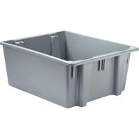 Stack & Nest Palletote Box, 10" x 19.5" x 23.5", Grey Sécurité Médic