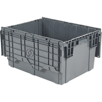 Flipak&reg; Polyethylene Plastic (PE) Distribution Containers, 39" x 14" x 13", Grey Sécurité Médic