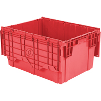 Flipak Polyethylene Plastic (PE) Distribution Containers, 27.9" x 20.9" x 15.2", Red Sécurité Médic