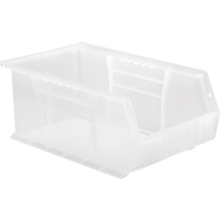 Bac transparent ultra empilable & suspendable, 8-1/4" la, 6" h x 13-5/8" p, Transparent Sécurité Médic