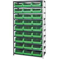 Shelving Unit with Stacking Bins, Steel, Magnum Bin, 650 lbs. Capacity, 42" W x 76" H Sécurité Médic