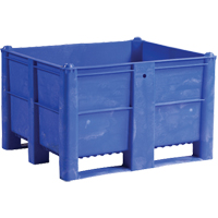 Conteneur pour palettes, 40"/47,25" p x 48"/39,4" la x 29"/29,1" h, Capacit&eacute; 1543 lb/2650 lb, Bleu Sécurité Médic