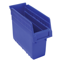 Store-Max Shelf Bins, 4-3/8" W x 8" H x 11-5/8" D, Blue, 44 lbs. Capacity Sécurité Médic