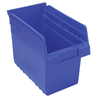 Store-Max Shelf Bins, 6-5/8" W x 8" H x 11-5/8" D, Blue, 44 lbs. Capacity Sécurité Médic