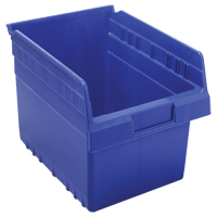 Store-Max Shelf Bins, 8-3/8" W x 8" H x 11-5/8" D, Blue, 44 lbs. Capacity Sécurité Médic