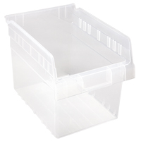 Store-Max Shelf Bins, 8-3/8" W x 8" H x 11-5/8" D, Clear, 44 lbs. Capacity Sécurité Médic