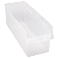 Bacs pour &eacute;tag&egrave;re Store-Max, 8-3/8" la x 8" H x 23-5/8" p, Transparent, Capacit&eacute; 68 lb Sécurité Médic