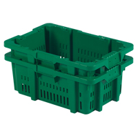Food Handling Plastic Stack-N-Nest Container, 16" x 23.9" x 8.8", Green Sécurité Médic