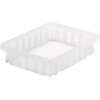 Divider Box&reg; Container, Plastic, 10.875" W x 8.25" D x 2.5" H, Clear Sécurité Médic