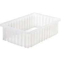Contenant Divider Box, Plastique, 16,5" la x 10,875" p x 5" h, Gris Sécurité Médic