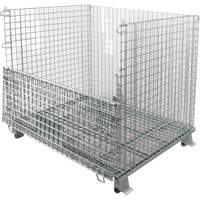 Conteneur repliable en m&eacute;tal grillag&eacute;, 48" la x 40" p x 36" h, Capacit&eacute; de 4000 lb Sécurité Médic