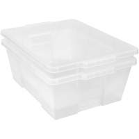 Plastic Latch Container, 15.875" W x 21" D x 7.75" H, Clear Sécurité Médic