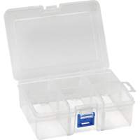 Plastic Compartment Box, 4.75" W x 6.75" D x 2.25" H, 6 Compartments Sécurité Médic