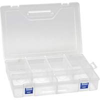 Plastic Compartment Box, 7.75" W x 11.75" D x 2.2" H, 10 Compartments Sécurité Médic