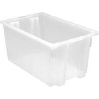 Contenant robuste Stack & Nest, 12" x 19,5" x 23,5", Transparent Sécurité Médic