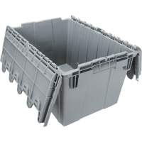 Flip Top Plastic Distribution Container, 21.65" x 15.5" x 12.5", Grey Sécurité Médic