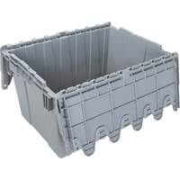 Flip Top Plastic Distribution Container, 21.65" x 15.5" x 12.5", Grey Sécurité Médic