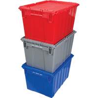Flip Top Plastic Distribution Container, 21.65" x 15.5" x 12.5", Grey Sécurité Médic