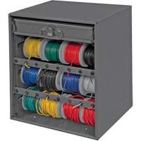 Armoire d'entreposage pour fil et borne, Acier, 1 tiroirs, 15-9/16" x 11-7/8" x 16-3/8", Gris Sécurité Médic